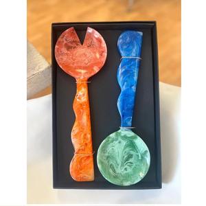 Accesorios de Cocina al por Mayor: Cuchara para Ensalada de Resina Antiadherente con Mango de Espejo, Desechable, para Mezclar Frutas y Verduras - Product Image 1