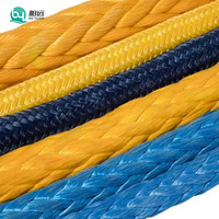 Cuerda de Cabrestante Flotante de UHMWPE Resistente a la Abrasión, 8/12 Hilos, 4mm 30mm 32mm 36mm, Cuerda Trenzada Doble HMPE para la Industria Marina y Náutica