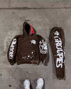 ชุดวอร์มกีฬาผู้ชาย เสื้อแจ็คเก็ตซิป กางเกงจ็อกเกอร์ ชุดลำลองสำหรับออกกำลังกาย ขายส่ง OEM รับทำโลโก้ ชุดวอร์มผู้ชายแบบสองชิ้น - Product Image 2