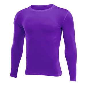 เสื้อรัดกล้ามเนื้อสำหรับผู้ชายแบบขายส่ง แห้งเร็ว เป็นมิตรกับสิ่งแวดล้อม ผลิตจากโพลีเอสเตอร์และไนลอน แขนยาว สำหรับ MMA  รับผลิตตามแบบ สำหรับฝึกซ้อมและกีฬาต่อสู้ - Product Image 6