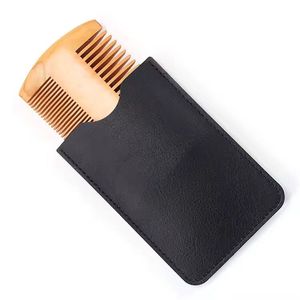 Peigne à cheveux en bois fait main, forme rectangulaire, portable, artisanat naturel, peigne de poche en bois de neem par Curio Craft - Product Image 1