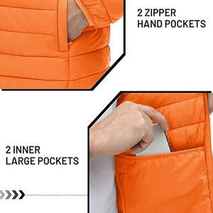 Veste matelassée légère pour homme, coupe ample, isolée pour l'hiver, idéale pour le travail, le ski, la randonnée, personnalisation de la marque, couleur et design sur mesure - Product Image 4