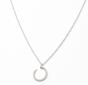 Collar de Novia con Colgante Circular de Diamante Natural Cultivado en Laboratorio, Color DEF, Claridad VVS VS, Plata de Ley 925, Oro Sólido de 10K 14K - Product Image 1