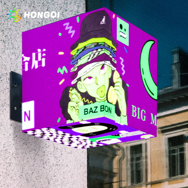 Creative LED Display Cube and square Advertising Rotating 5-sided High-definition Outdoor Signboard Screen