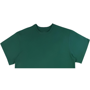 Customizable Embroidered Plain Oversized Neck Organic Cotton Eco-Friendly Breathable Short Sleeve Sports <b>T</b>-Shirt Lightweight - Product Image 3