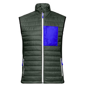 Chaleco informal acolchado para hombre, chaleco de invierno para exteriores con cremallera, sin mangas, cálido, tipo burbuja, con cuello alto personalizado. - Product Image 3