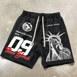 Shorts de plage pour homme en polyester satiné noir, imprimé dragon, séchage rapide, respirant, cordon élastique, taille haute, style vintage, décontracté, sport - Product Image 4