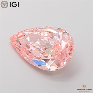 เพชร CVD ที่เพาะเลี้ยงในห้องปฏิบัติการ ความใส VS1 สีชมพูสดใสแฟนซี 4.00 กะรัต รูปทรงลูกแพร์ พร้อมใบรับรอง IGI สำหรับจี้ระดับมืออาชีพ - Product Image 5