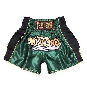 Shorts de Muay Thai de alta calidad en material satinado, diseño de logotipo personalizado, ligeros, transpirables, para entrenamiento en el gimnasio, para hombres y mujeres. - Product Image 5