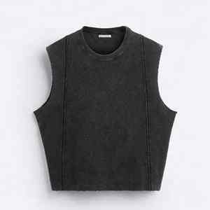 Débardeur Homme Style Urbain Hip Hop Effet Délavé Sans Manches Coton Doux Polyester Impression Graphique Personnalisée Tenue de Sport Coupe ODM - Product Image 6