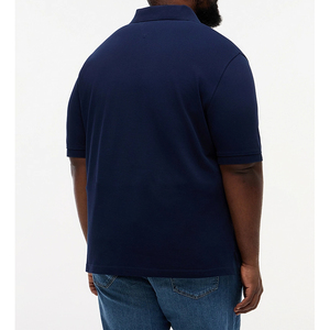 Polo en piqué coupe classique grande taille pour homme, respirant, doux, en coton extensible de qualité supérieure, broderie personnalisée - Product Image 2