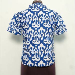 Elegante Vestido Camisero Vintage Coreano para Mujer, Cuello Redondo, Manga Abullonada, 100% Algodón Ecológico, Estampado Floral, Casual - Product Image 5