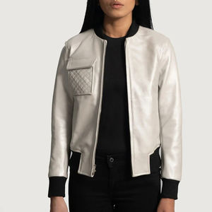 Chaqueta de Cuero Crudo 100% de Alta Calidad para Mujer, Corte Ajustado, Nueva, Elegante, de Secado Rápido, Transpirable y Ecológica para la Temporada de Invierno - Product Image 3