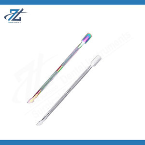 Pousse-cuticules professionnel en acier inoxydable à double extrémité avec manche en plastique, outil de manucure et pédicure pour le soin des ongles - Product Image 5