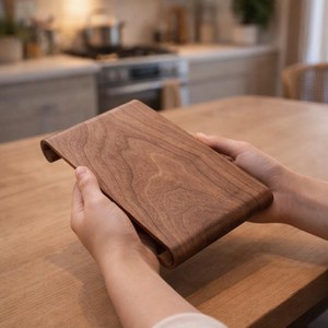 Walnut Wooden Tea Tray Simple Curved Tea Board <b>Small</b> Tea <b>Table</b> Decorative Wooden <b>Drink</b> Tray Handmade Coffee Serving Board - Product Image 5