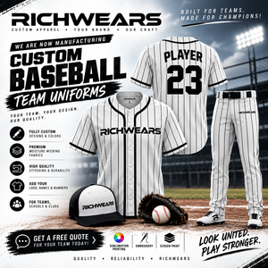Uniforme de Béisbol Personalizado, Conjunto de Camiseta y Pantalones a Rayas, Manga Corta para Hombre, Absorbe la Humedad, para Todas las Temporadas, con Número y Nombre Personalizados - Product Image 6