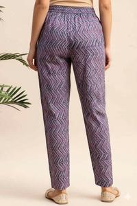 กางเกงผ้าฝ้ายพิมพ์ลายดอกไม้สำหรับผู้หญิง เอวยางยืด กางเกงลำลองสำหรับฤดูร้อน กางเกงผ้าฝ้ายแท้สำหรับผู้หญิง ผ้าระบายอากาศได้ดี - Product Image 5