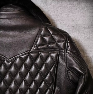 Wholesale New Real 100% Genuine Leather Men's Fashion Jacket <b>Stand</b> Collar Front Logo Waterproof Reversible Eco-Friendly - Product Image 2