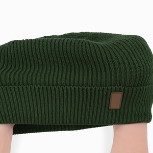 Gorro de Punto Personalizado con Forro de Satén para Hombre y Mujer, Color Verde Oliva y Caqui, Gorro de Invierno con Forro de Seda, Gorro Cálido con Puño - Product Image 4