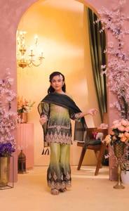 Conjunto de Kurta/Kurti de Seda para Niñas, Diseño Moderno, de Secado Rápido y Sin Arrugas, Ideal para Fiestas - Product Image 2