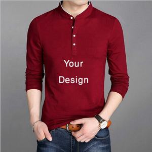 Vente directe d'usine de haute qualité 100% coton pour hommes pour Polo Logo personnalisé décontracté à manches longues Design tricoté pas cher prix - Product Image 5
