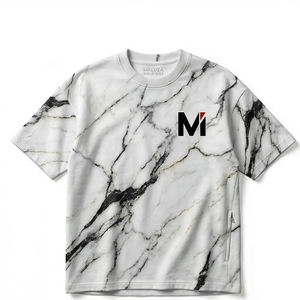 Camiseta de Tela Interlock, Tejido Doble Grueso de Calidad, Textura Suave, Estilo Formal e Informal, Camisetas Premium Lisas para Hombre - Product Image 1