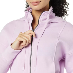 OEM Streetwear Fleece Blank Ladies <b>Crop</b> <b>Top</b> <b>Hoodies</b> Women's Wholesale Custom Print Plain Cropped Bottom Rib <b>Hoodies</b> For Woman - Product Image 4