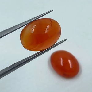 Pierre naturelle en cornaline pour collier, couleur orange, 11,05 carats, taille 10x12mm, 2 pièces - Product Image 1