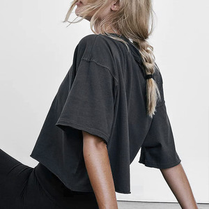 Meilleurs T-shirts courts pour femmes – T-shirts en coton vierges personnalisables de haute qualité à prix abordable / T-shirts en polyester/coton tricotés coupe classique grandes tailles - Product Image 3