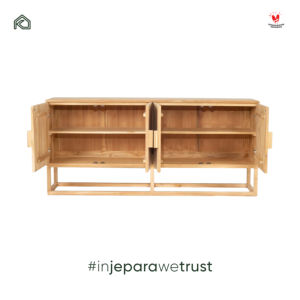 Australian Style Solid Teak Wood <b>Sideboard</b> Cabinet Modern Scandinavian Buffet <b>Storage</b> Cabinet Custom Size Handmade Jepara - Product Image 6