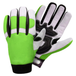 Gants de sécurité de haute qualité taille XL, robustes, en cuir de chèvre renforcé, avec insert TPR et revêtement en latex, pour travaux mécaniques - Product Image 2