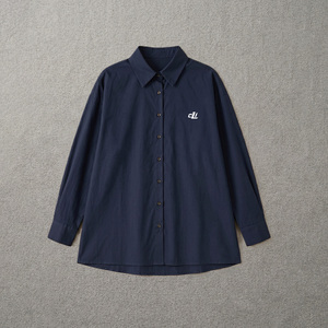 Back Pleated Cotton women's shirt Button Down Shirt <b>Long</b> <b>Sleeve</b> Loose Fit Custom Logo Everyday Wear High Quality Boutique <b>Tops</b> - Product Image 3