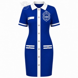 Vestido Largo de Verano para Mujer, Diseño Personalizado Zeta Phi Beta HBCU, 100% Algodón, Antiarrugas, Transpirable, con Botones al Frente - Product Image 1