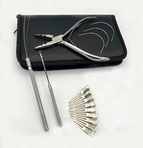 Professional Hair Extension <b>Beading</b> Tools <b>Kit</b> with Pliers Pulling Hook Leather Pouch Customize Hair Extension Tools - Product Image 1