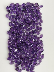 Ametyste africaine naturelle violette 6x4MM taille poire, pierre précieuse en vrac Red Mountain Gems pour la fabrication de bijoux - Product Image 6