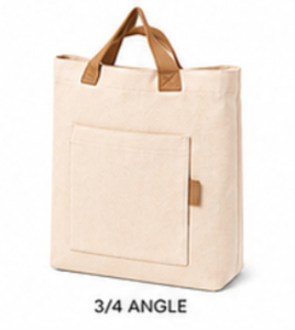<b>Canvas</b> <b>Tote</b> Bag Medium Size With Front Pocket Shoulder Length Handle Beige Color Daily Use baby Shopping Bag cotton - Product Image 6