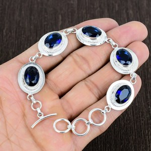 Faceted Tanzanite <b>Bracelet</b> 925 Sterling Silver Boho Jewelry Handmade Gemstone <b>Bracelet</b> Unique Spiritual Gift For Women - Product Image 4