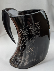 Cuerno Vikingo Artesanal para Beber, Hecho a Mano con Cuerno Natural de Buey/Búfalo, Jarra de Cerveza Auténtica, FAIZA CRAFT Uttar Pradesh, Precio Razonable - Product Image 3
