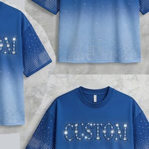 เสื้อยืด Glory Custom Rhinestone วินเทจ ล้างสี ทรงโอเวอร์ไซส์ คอกลม แขนสั้น ผ้าฝ้าย 100% สำหรับทุกเพศ - Product Image 3