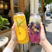 Boîtes de boisson en PET personnalisables avec couvercle en aluminium facile à ouvrir, emballage avec revêtement UV pour les marques de thé au lait, café, jus, soda
