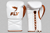 Ensemble d'équipement de boxe FLY Arts Martiaux, gants blancs et oranges, protège-tête, protège-glandes pour adultes