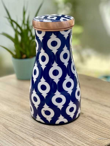Jarra de Agua de Cobre Azure Charm, Recipiente de Almacenamiento de Agua de Cobre Puro para una Hidratación Saludable en el Hogar, Cocina y Comedor - Product Image 5