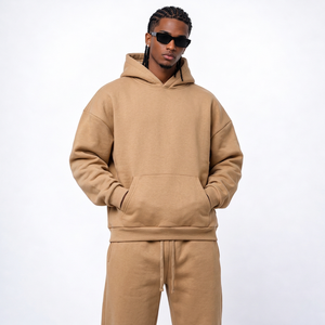 Hoodies streetwear en gros, coton molletonné 450 g/m², coupe ample avec finition délavée vintage pour les marques de mode - Product Image 1