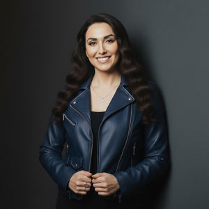 Chaqueta de Cuero Genuino de Piel de Oveja para Mujer, Transpirable, Estilo Bomber, para Invierno, Estilo Motero, Chaqueta de Cuero Real - Product Image 5