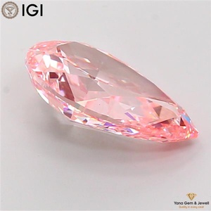 Diamant de laboratoire CVD, couleur rose vif fantaisie, clarté VS1, 7,01 carats, taille poire, avec certificat IGI, pour bague de luxe, cadeau spécial - Product Image 4