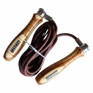 Wooden Handle Custom Logo <b>Exercise</b> Gym Fitness Jump <b>Rope</b> Premium Quality Adjustable Fitness Portable Skipping <b>Rope</b> for Adults - Product Image 4