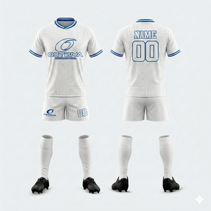 Diseña Tu Propio Uniforme de Rugby Unisex Personalizado, Mangas Cortas, Impreso, 100% Poliéster, Malla Antibacteriana, Cintura Elástica, Secado Rápido - Product Image 1