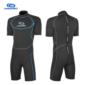 ชุดเว็ทสูทผู้ชาย AROPEC 3 มม. ทำจากนีโอพรีนแบบสั้น ซิปหลังไทเทเนียม เย็บแบบ Flatlock สำหรับเล่นเซิร์ฟและดำน้ำ รับทำโลโก้ตามสั่ง บริการ OEM - Product Image 1