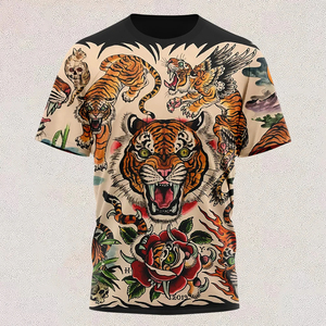 เสื้อยืดแขนสั้นทรงปกติสำหรับผู้ชายขายดีที่สุด ผ้าฝ้าย 100% สกรีนลายดิจิตอลด้านหน้าแบบมืออาชีพ ขายส่งแบบซับลิเมชั่น - Product Image 3