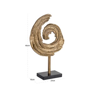 Gold Plated Abstract Sculpture Contemporary Artistic Tabletop <b>Decor</b> Living Room Handmade Irregular Shape - Product Image 1
